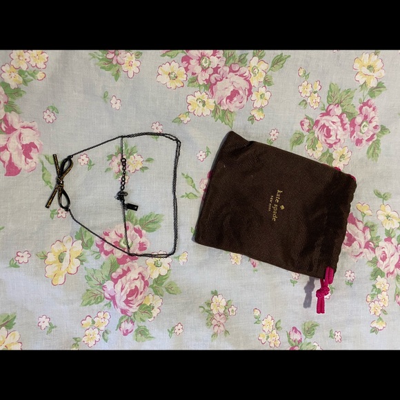 Black Bow Kate Spade Necklace ♠️ 🎀 - Picture 2 of 13